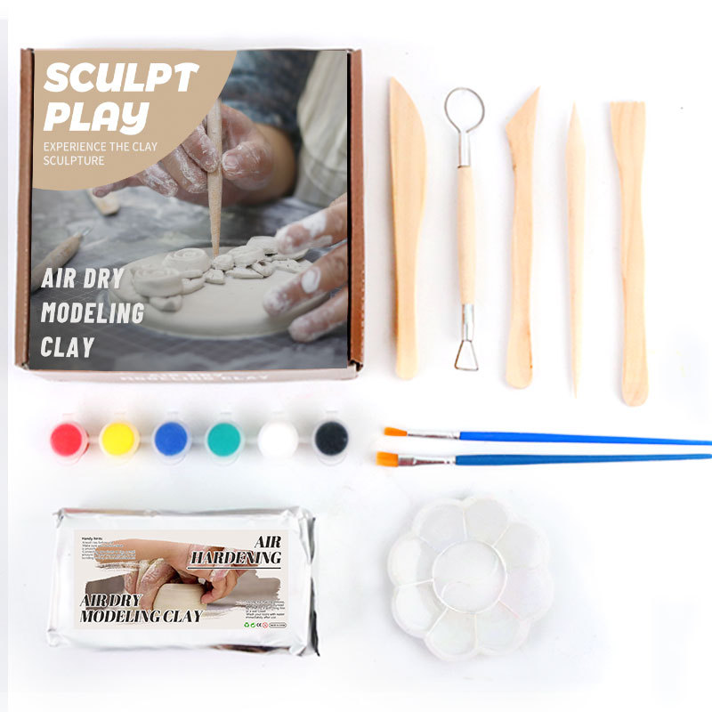 No-baking air-drying clay shaping DIY clay vacuum set clay set, pottery sculpture clay and stone sculpture clay set Item Picture