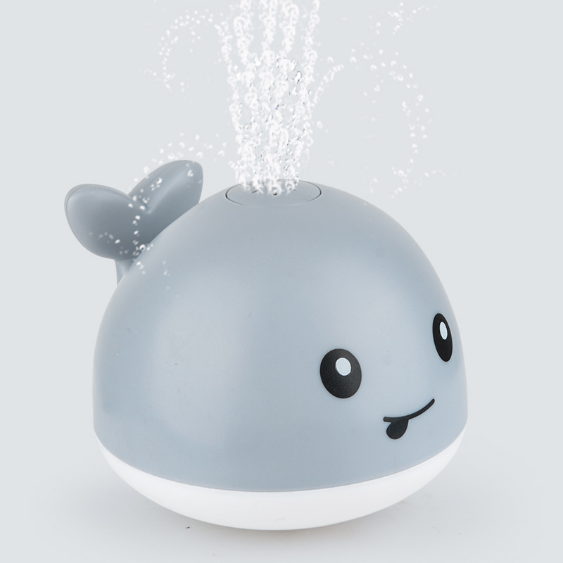 Cross-border best-selling electric sensor water spray whale, seven-color music water spray ball, children's bathroom water spray toy full figure