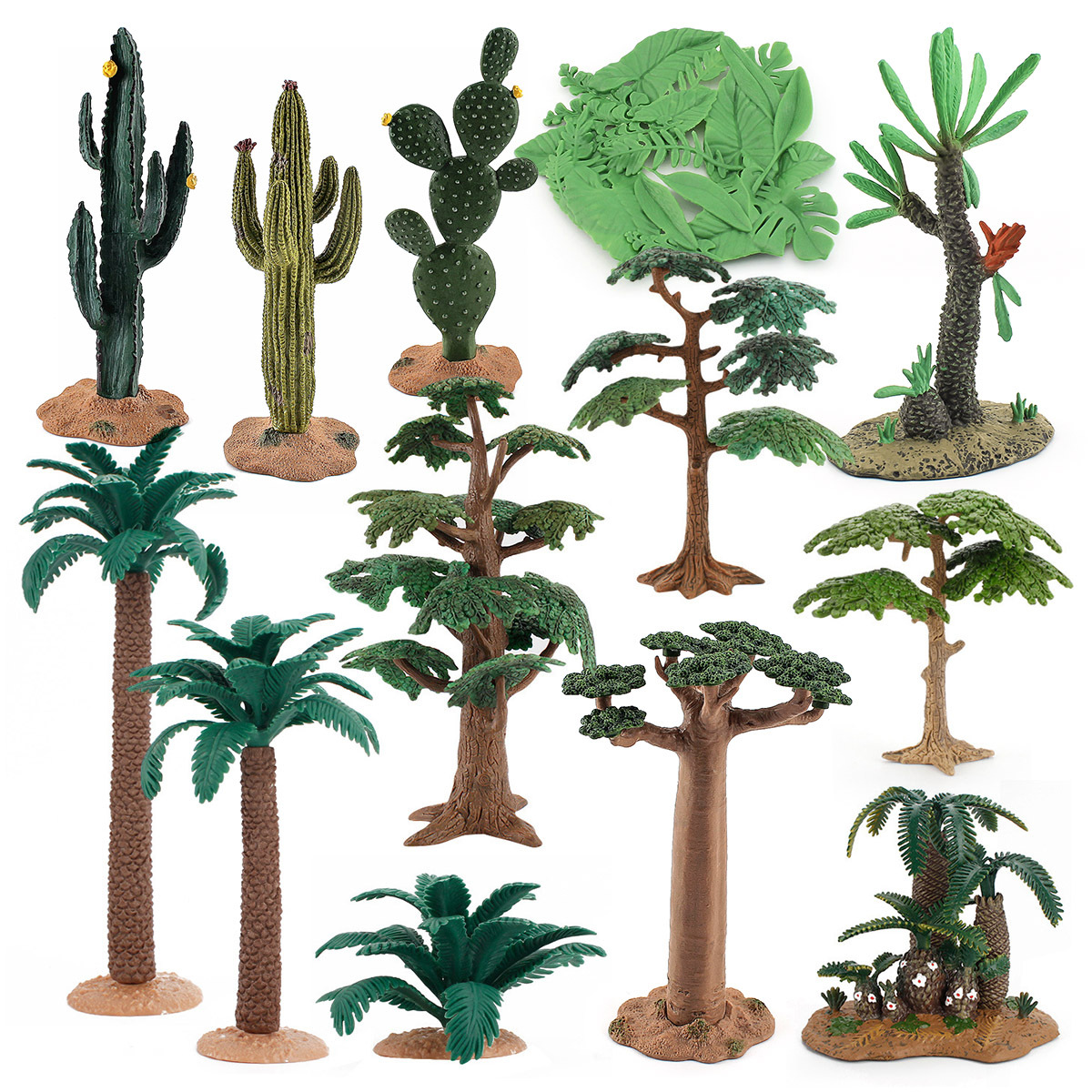 Simulation tree scene model, wild plant grass sand table, garden micro-landscape creation, small tree decoration model full figure