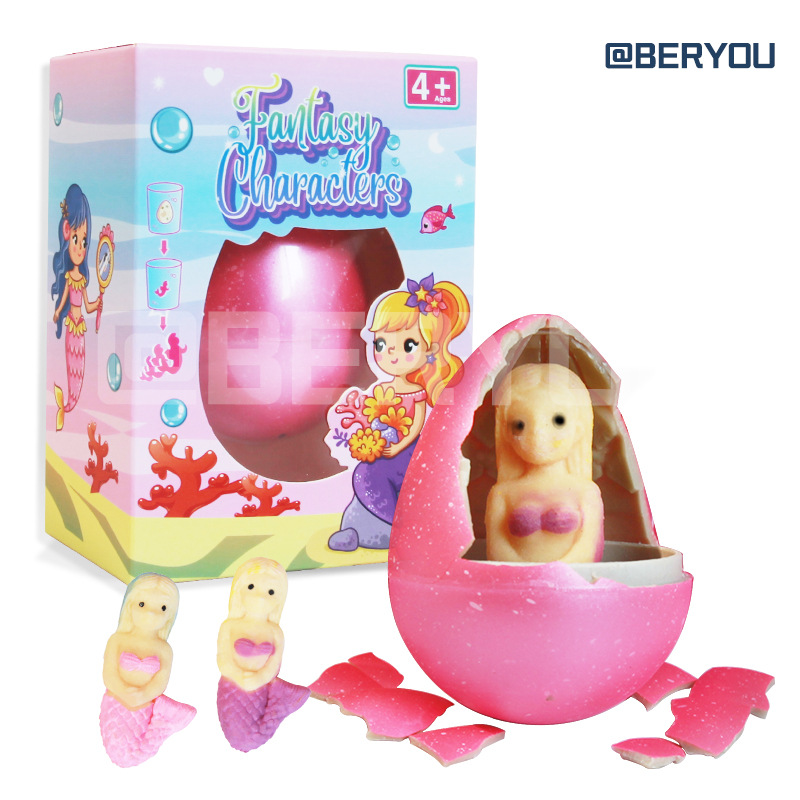 The new cross-border best-selling expandable water-soaked mermaid toy magically enlarges when exposed to water, featuring an interesting card-sucking design Item Picture
