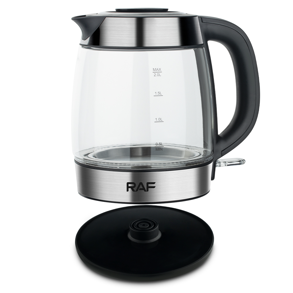 RAF European standard glass electric kettle 2.0L household electric kettle automatic power-off kettle health kettle overheat protection Specification drawing