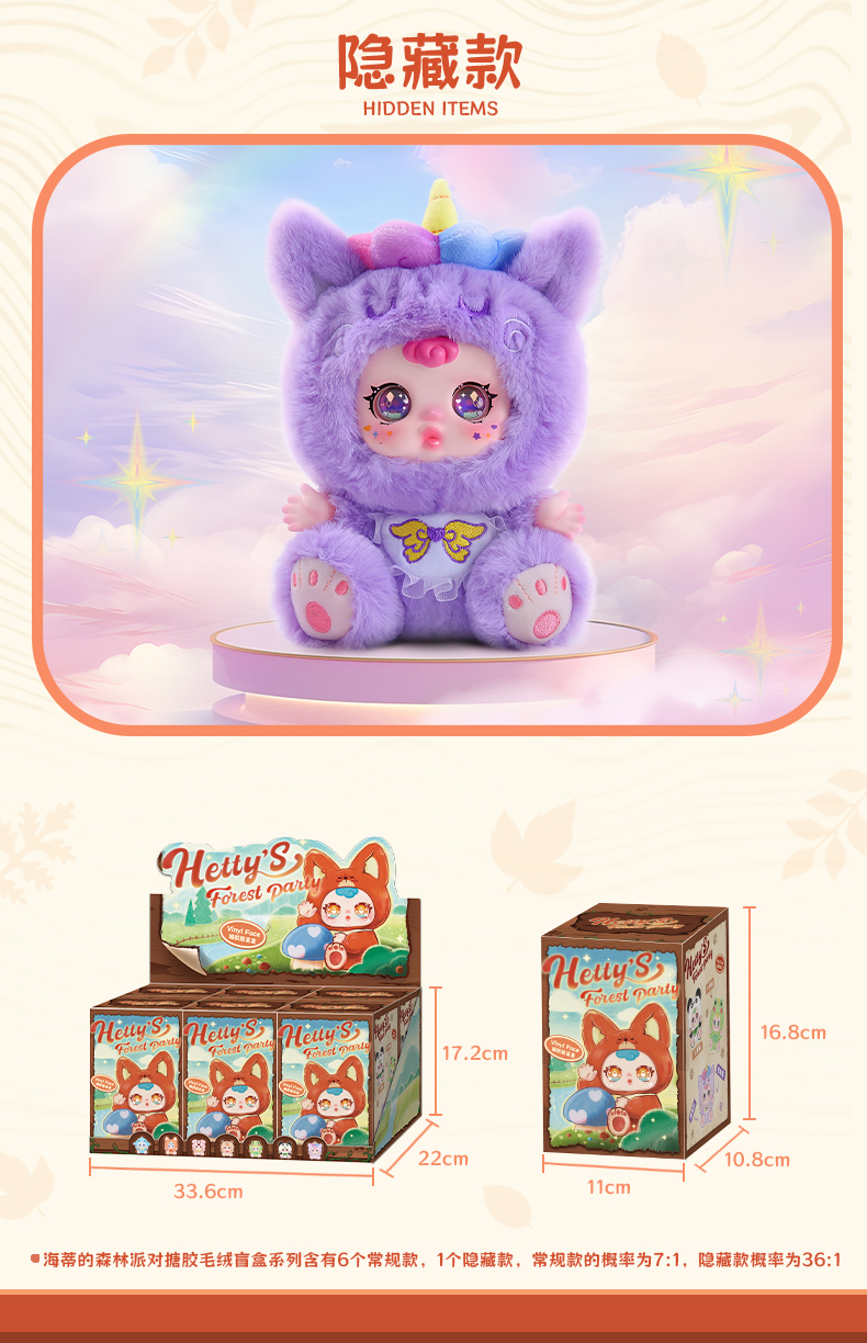 新款热卖海蒂的森林派对搪胶-毛绒公仔挂件盲盒儿童玩具摆件节日礼品详情8