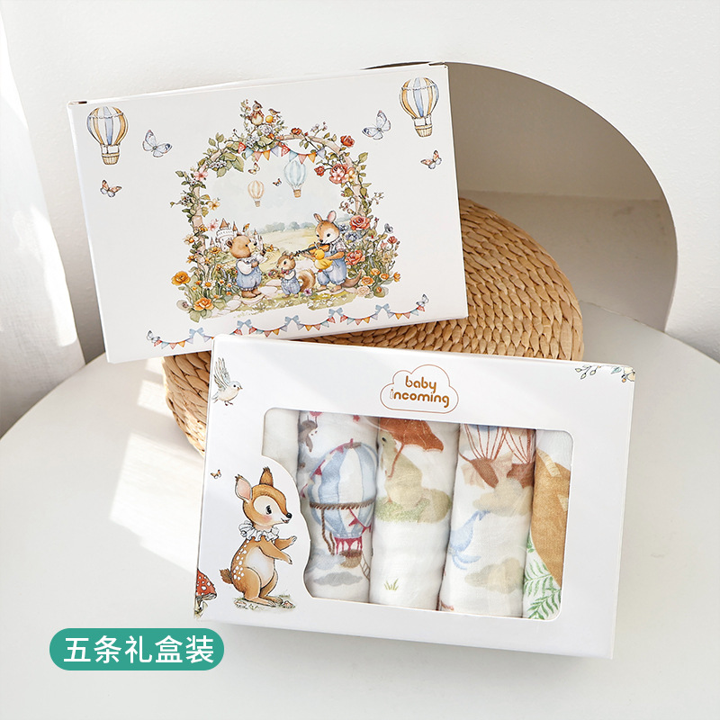 六层泡泡纱新生儿纱布口水巾儿童小毛巾宝宝洗脸巾洗手帕婴儿方巾产品图