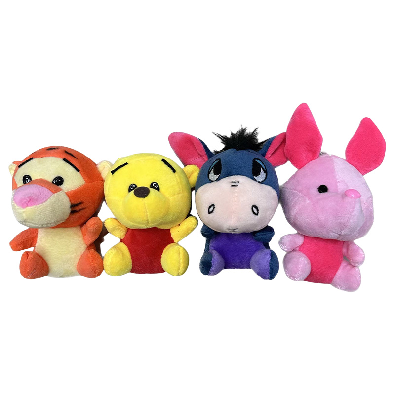 Nick leopardo oso cerdo burro animal juguete de peluche mimético wenchuang souvenir muñeca creativa colgante de perimetro de dibujos animados colgante de peluche llavero muppet colgante adorable decoración clip de regalo máquina de muñeca fábrica venta directa Item Picture