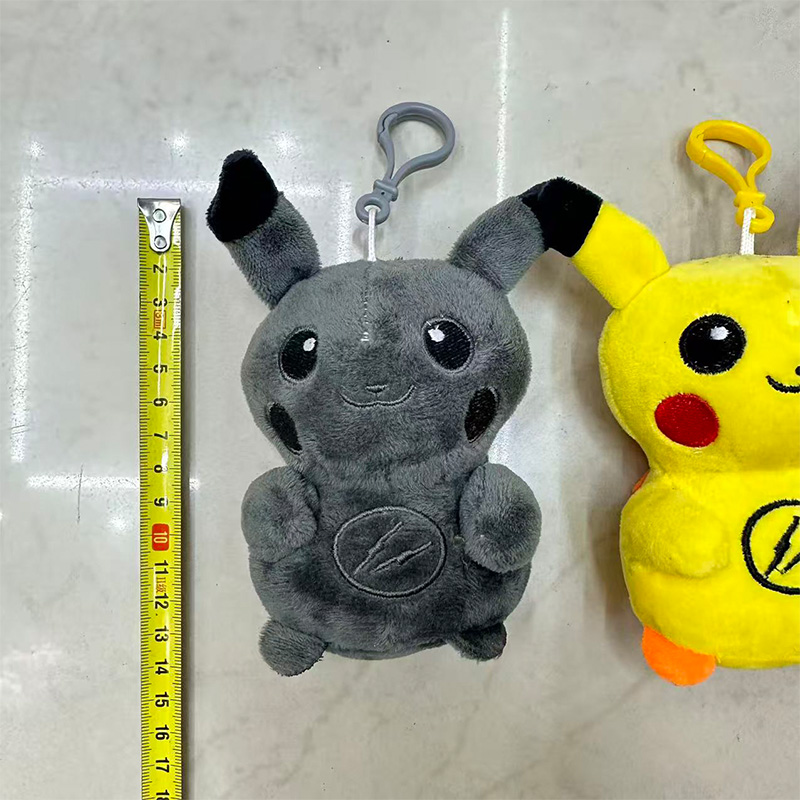 Lightning pikachu hiroshi fujiwara animal juguete de peluche personificativo venchuang souvenir muñeca creativa colgante de perimetro de dibujos animados colgante de peluche llavero muppet colgante adorable decoración clip de regalo máquina de muñeca fábrica venta directa Specification image