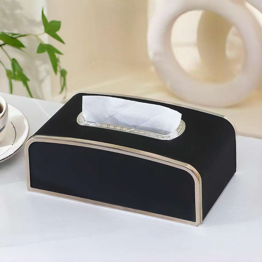 Tissue storage box, tissue box, living room tissue box, light luxury and high-end feel, commercial tissue box with spring, logo printed detail image 12