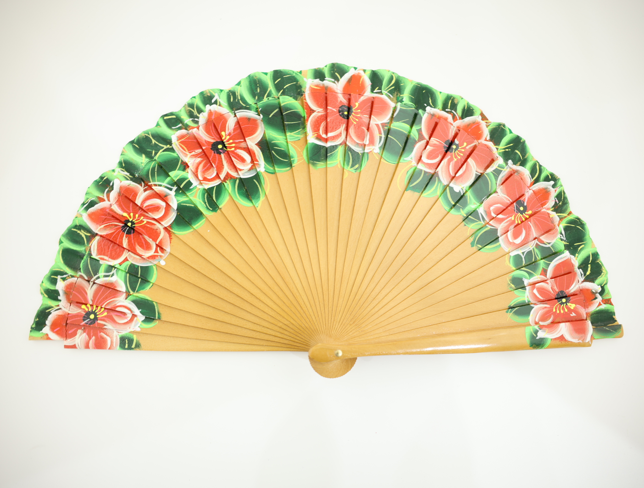 手工彩绘扇子古典折扇欧式西班牙木扇旗袍搭配扇子中式古风折叠扇