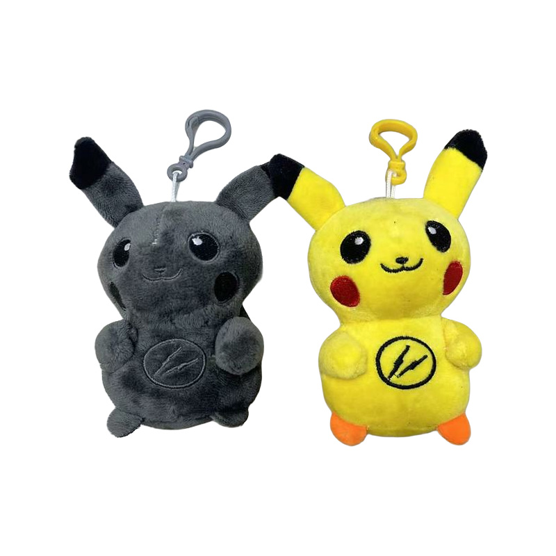 Lightning pikachu hiroshi fujiwara animal juguete de peluche personificativo venchuang souvenir muñeca creativa colgante de perimetro de dibujos animados colgante de peluche llavero muppet colgante adorable decoración clip de regalo máquina de muñeca fábrica venta directa Item Picture