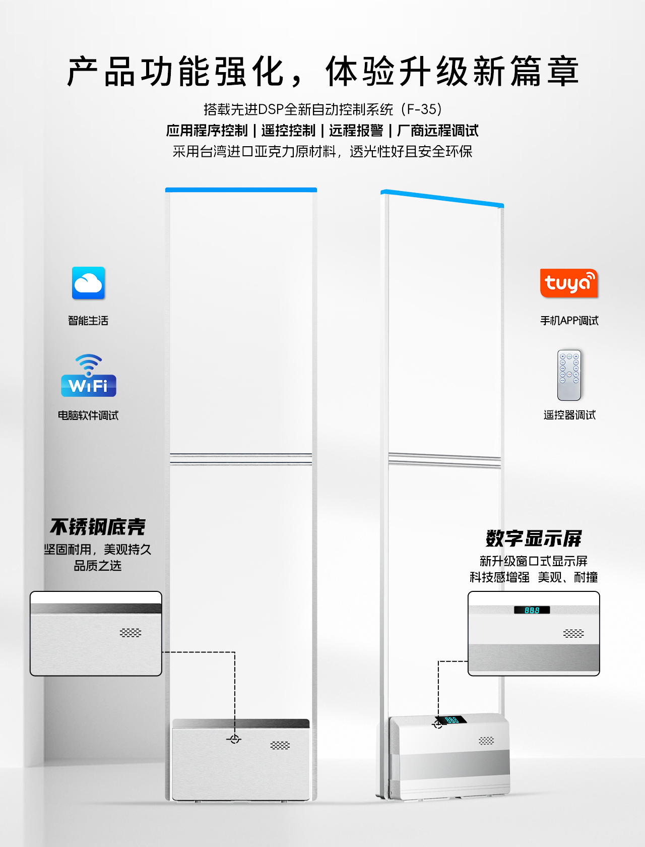 Eas Supermarket Anti-Theft Access Control, Department Store Clothing Store, Cosmetics Anti-Theft Device, Sound And Magnetic Anti-Theft Alarm System, Supermarket Security Inspection Door Specification drawing