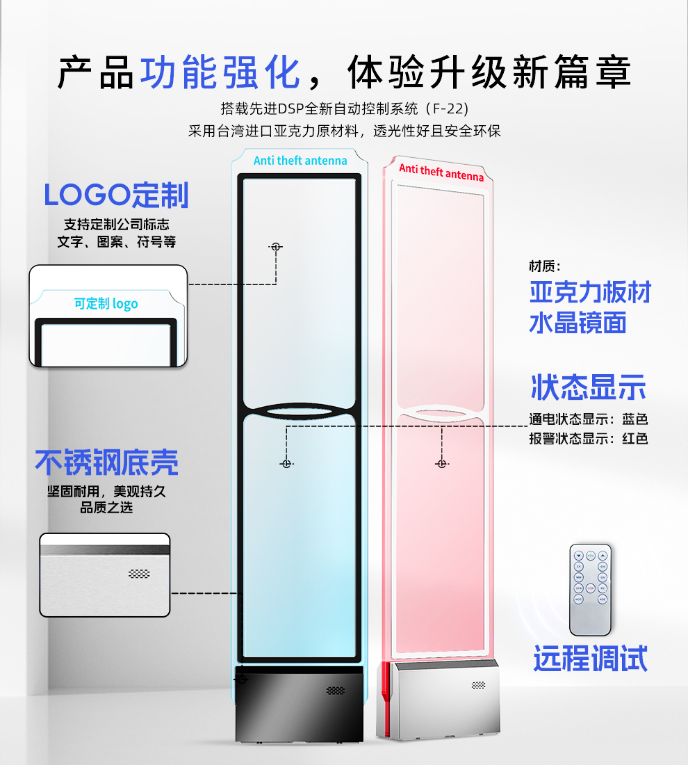 Eas Supermarket Anti-Theft Access Control, Department Store Clothing Store, Cosmetics Anti-Theft Device, Millet Store Sound Magnetic Anti-Theft Alarm System, Supermarket Security Inspection Door Specification drawing