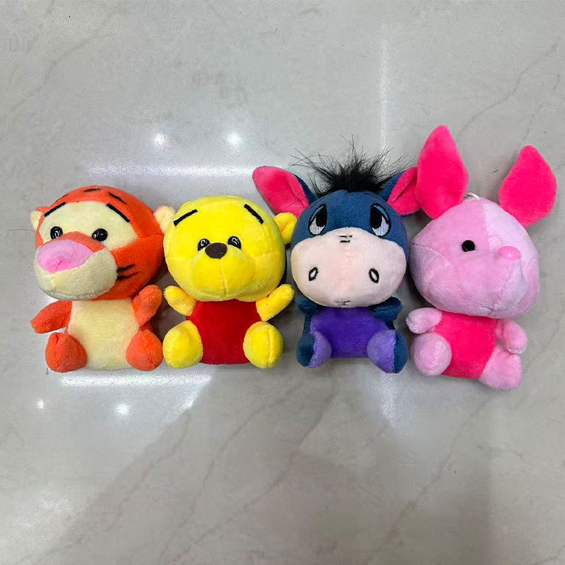 Nick leopardo oso cerdo burro animal juguete de peluche mimético wenchuang souvenir muñeca creativa colgante de perimetro de dibujos animados colgante de peluche llavero muppet colgante adorable decoración clip de regalo máquina de muñeca fábrica venta directa details Picture