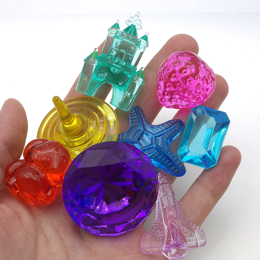 YOZO brand wholesale acrylic diamond plastic gemstone children's toys, crystal imitation gemstone toys, amusement park and shopping mall consignment details Picture