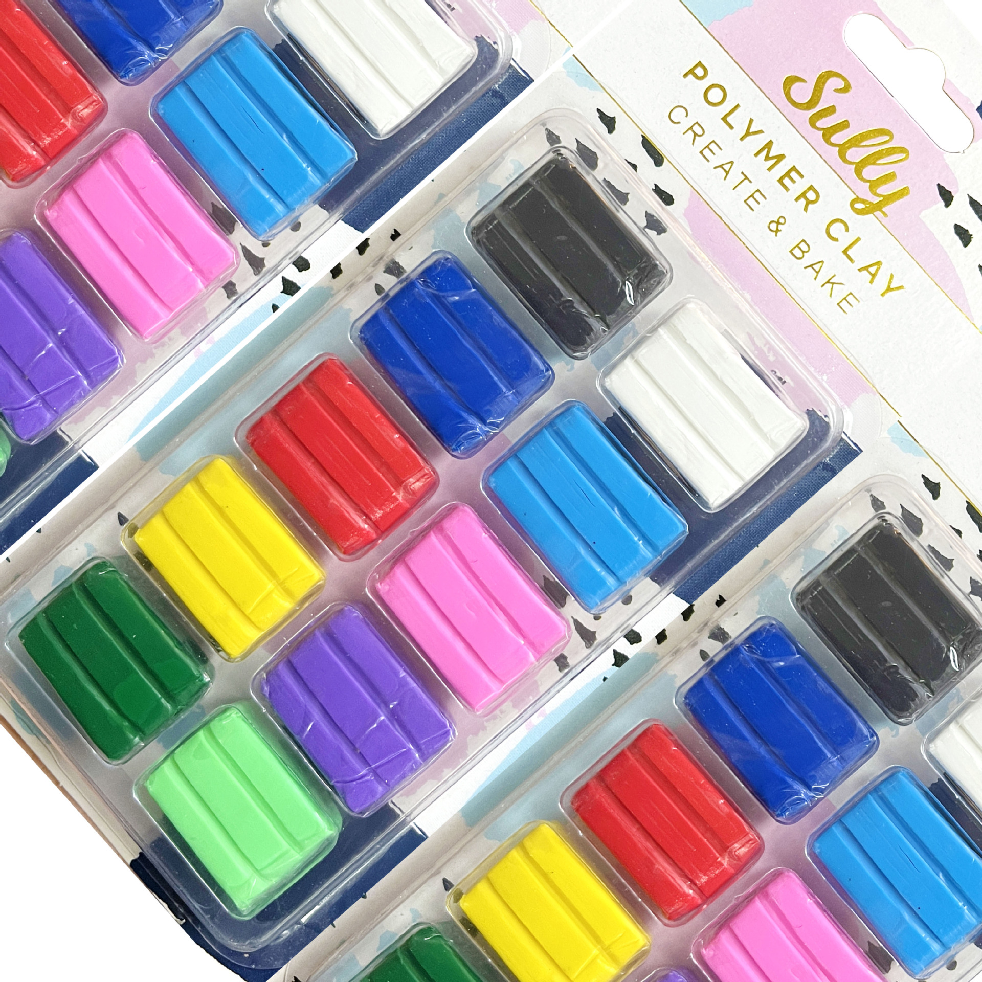 Soft clay factory wholesale 10-color 10-gram blister card packaged children's toys clay plasticine DIY clay sets details Picture