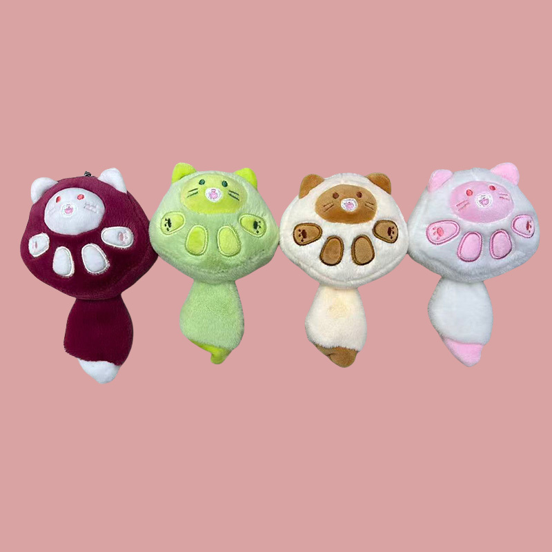 毛绒玩具动物猫爪绒立方公仔挂件ins创意玩偶卡通周边挂件毛绒公仔挂件钥匙扣布偶挂件可爱装饰礼物夹娃娃机厂家直销