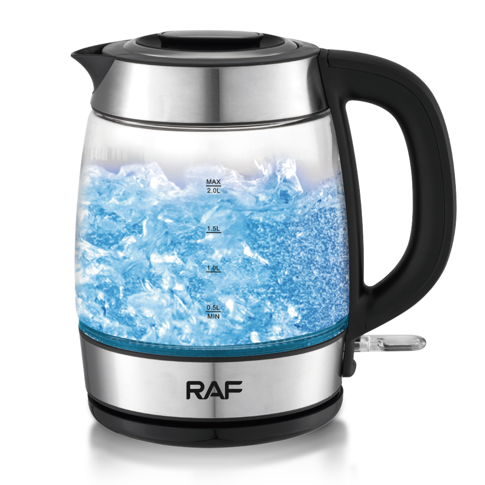 RAF European standard glass electric kettle 2.0L household electric kettle automatic power-off kettle health kettle overheat protection details Picture