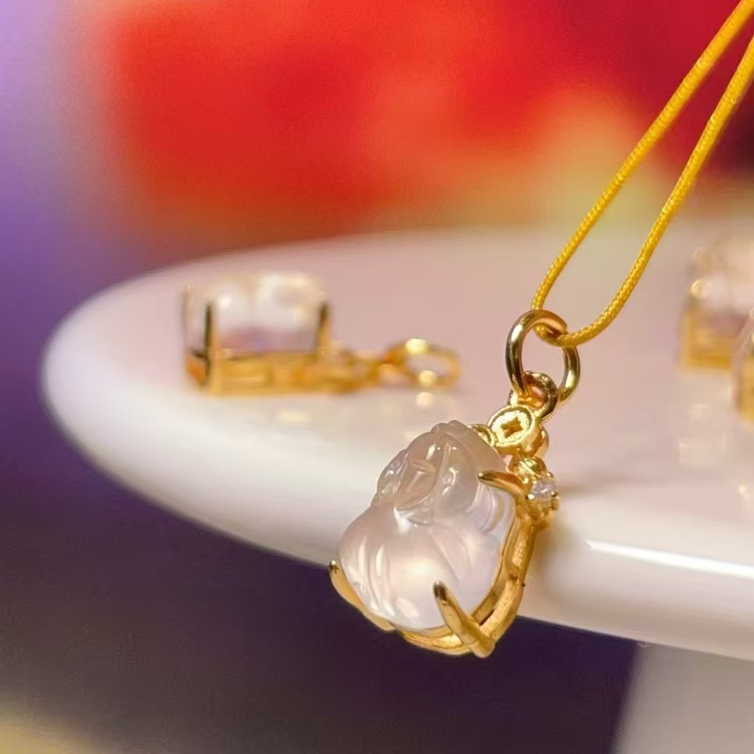 diy water foam jade PI Xiu pendant accessory, crystal accessory, ancient method sand gold accessory, copper-plated real gold high color retention