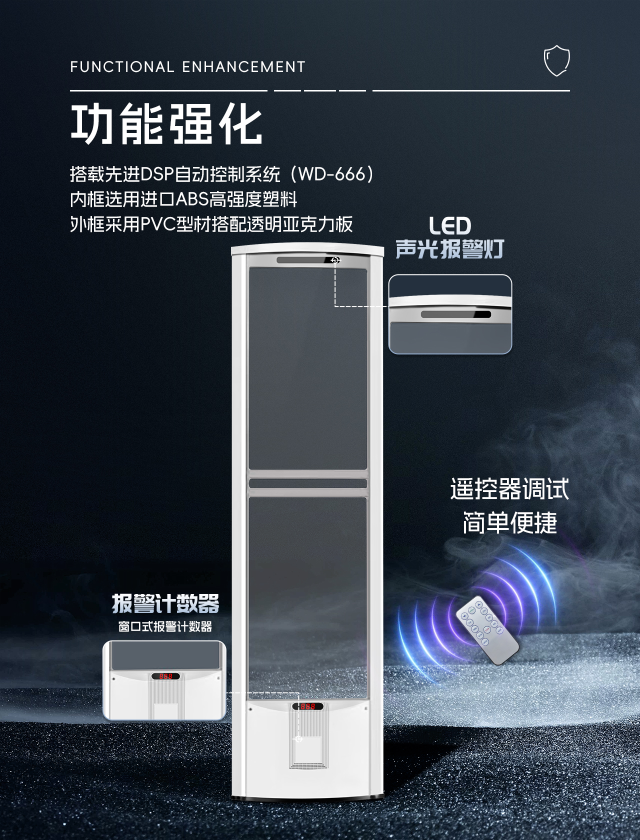 Eas Supermarket Anti-Theft Alarm, Anti-Theft Door For Supermarket Clothing Store, Guzi Store, Baby And Maternity Department Store, Sensor Anti-Theft Device, Anti-Theft Magnetic Door Specification drawing