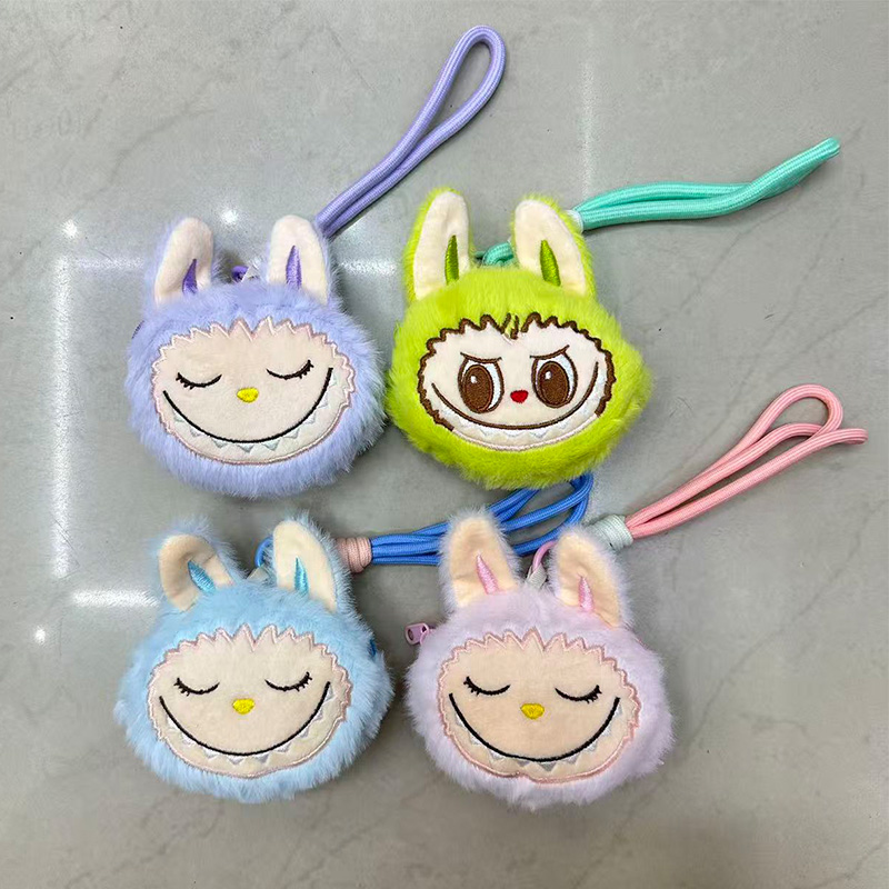 Peluche cubo niños zero wallet bordado cara boutique animal bolsa de maquillaje bolsa de almacenamiento mini juguete de peluche multifunción caricatura periférica regalo ventron zero wallet bolsa de juguetes para niños accesorios para niños details Picture