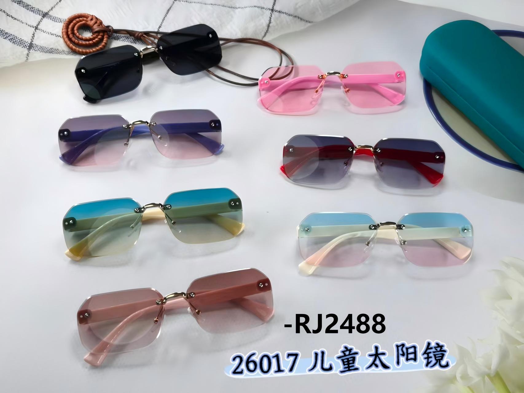 儿童无框眼镜街拍时尚太阳镜