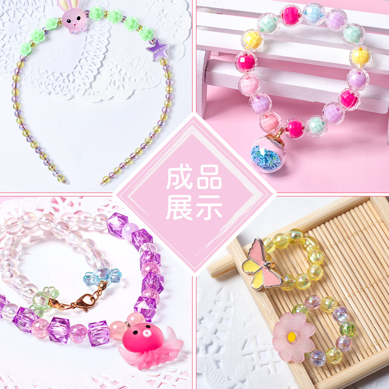 Brand YOZO, item number A-3, bracelet classification, children's beaded diy material package accessories, girls' crystal bracelet, necklace bracelet, girls' acrylic educational toys Specification image