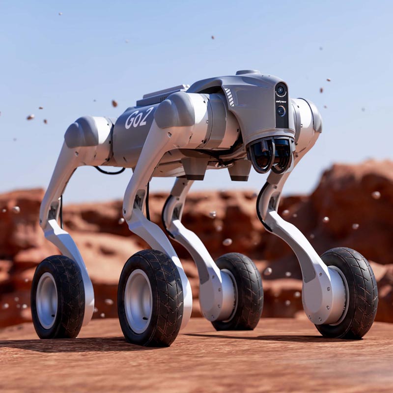 宇树（Unitree）Go2W-4机器狗 AI大模型 四足机器人 语音交互 具身智能 仿生陪伴