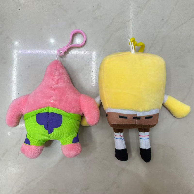毛绒玩具海绵宝宝胖大星绒立方公仔挂件ins创意玩偶卡通周边挂件毛绒公仔挂件钥匙扣布偶挂件可爱装饰礼物夹娃娃机厂家直销详情3