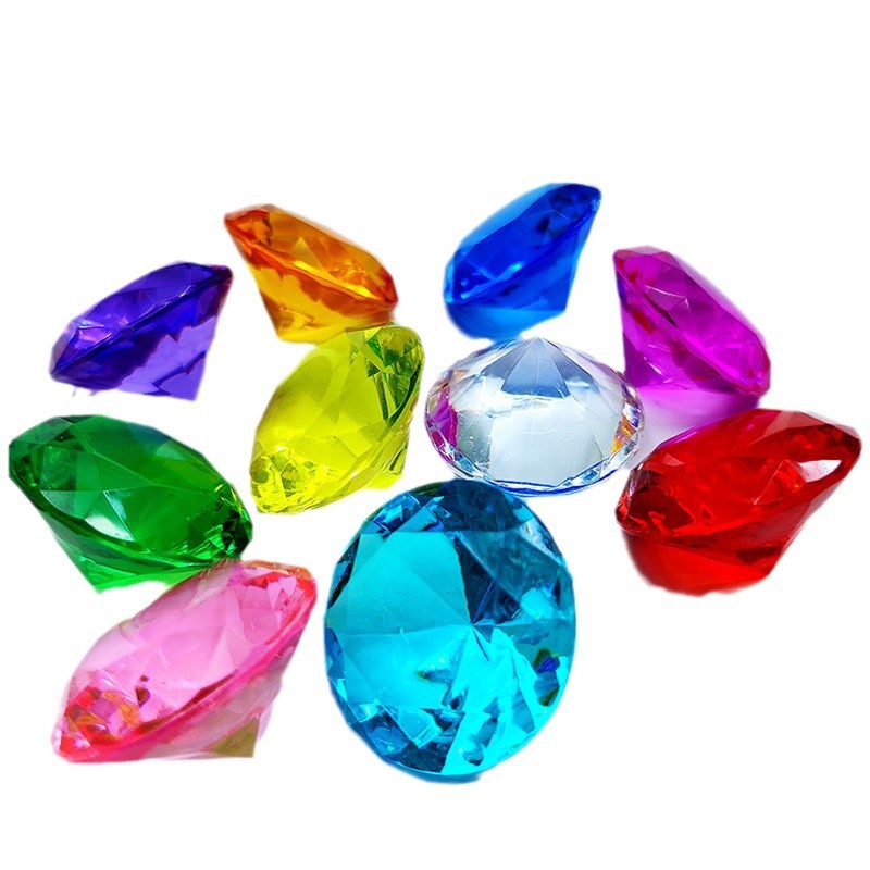 YOZO brand wholesale acrylic diamond plastic gemstone children's toys, crystal imitation gemstone toys, amusement park and shopping mall consignment Specification image