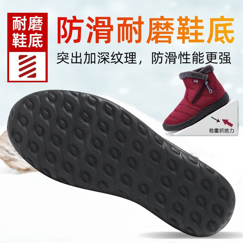 TEMU offers cross-border large-sized cotton shoes for women, snow boots, cold-proof and warm cotton boots, fleece and thickened versatile women's boots Application Scenario