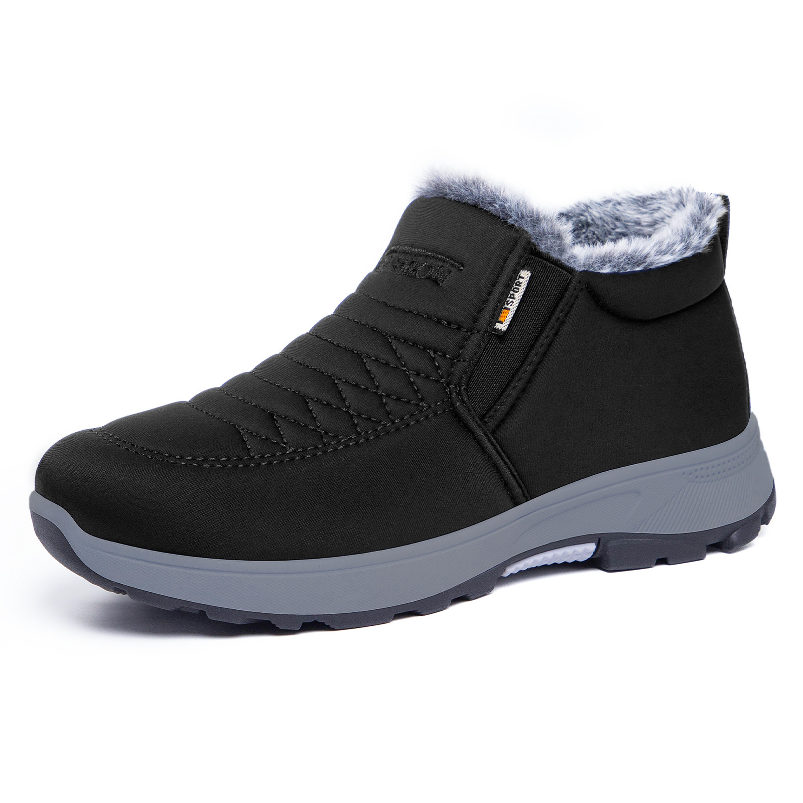 Men's cotton shoes, couple style, snow boots, one piece for delivery, middle-aged and elderly men's ankle boots, one piece of cold-proof and warm cotton boots Item Picture