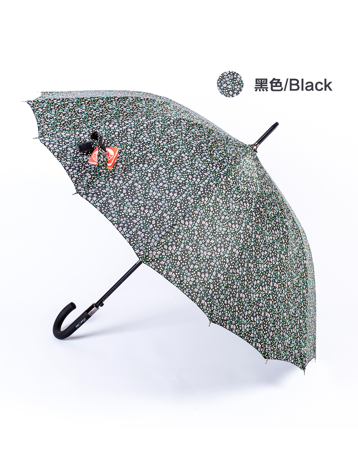 星宝伞190T小碎花长伞一键开伞现货批发详情10