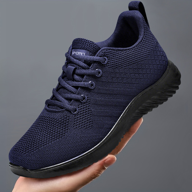 Men's sports casual shoes, cross-border trade men's shoes, sneakers, solid color versatile men's shoes, lightweight running shoes details Picture