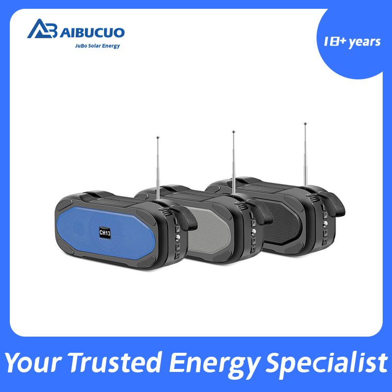 AIBUCUO CH13 Black/Blue/Grey Solar Bluetooth Speaker radio with Light function AIBUCUO