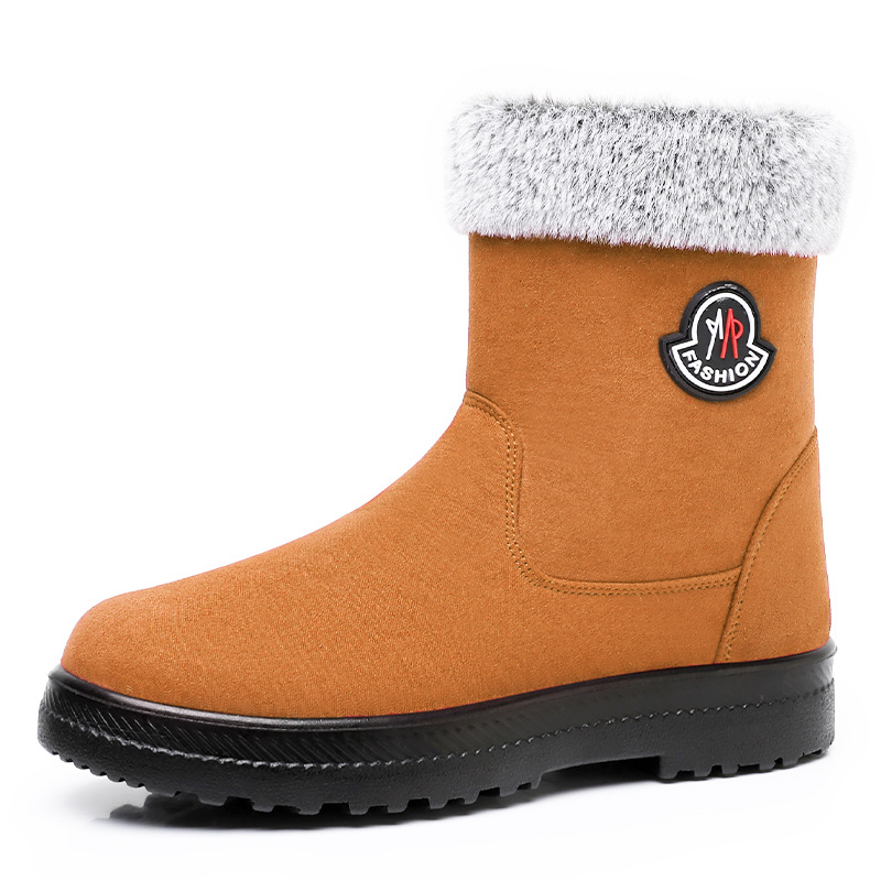 Cross-border TEMU delivery of women's cotton shoes, snow boots, one-foot women's boots, fleece and thickened cotton boots, warm long boots Item Picture