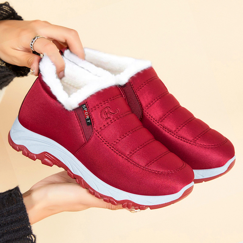 Cotton shoes, winter mom shoes, fleece and thickened boots for middle-aged and elderly people, wholesale cotton boots for export, couple style snow boots for the elderly Specification drawing