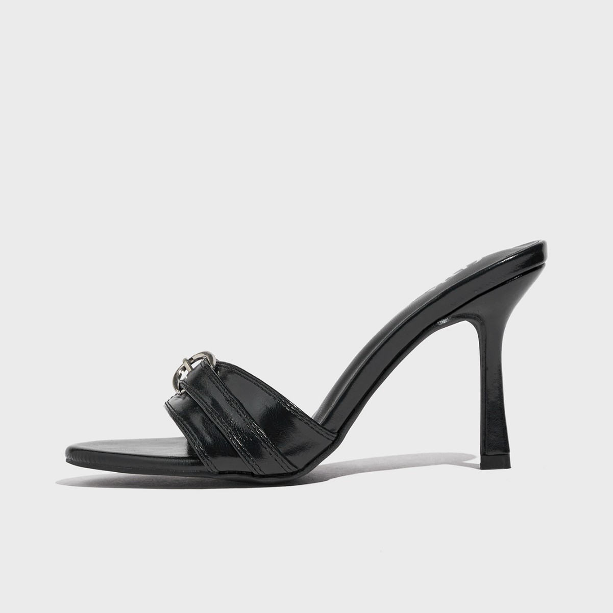 Cross-border 2025 European and American summer new women's shoes, buckled leather high-heeled mules, sandals, elegant outerwear, flip-flops Specification drawing