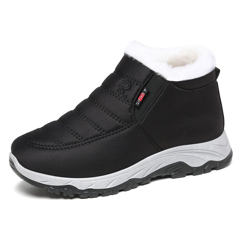 Cotton shoes, winter mom shoes, fleece and thickened boots for middle-aged and elderly people, wholesale cotton boots for export, couple style snow boots for the elderly Item Picture