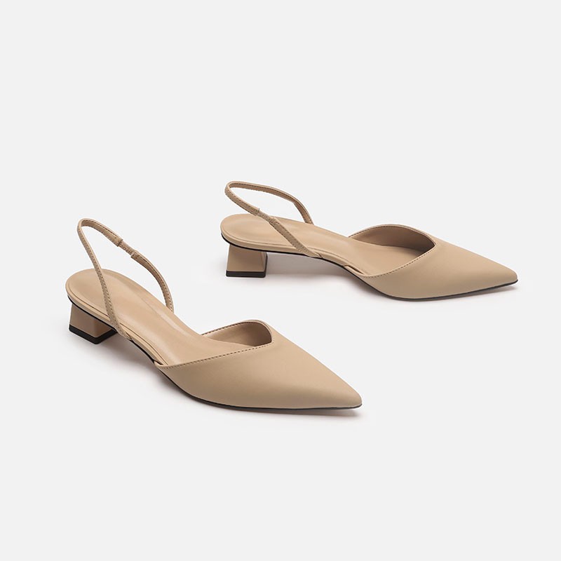 Women's 2024 new summer style simple pointed-toe square heel sandals, women's high heels with thin straps, fashion women's single shoes Specification drawing