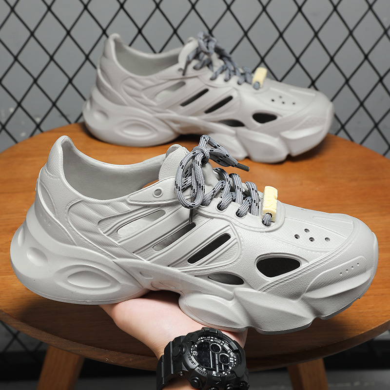 Jinshi Yuan - Custom-made sandals for men, perforated and breathable single shoes, no smelly feet, new style of clog shoes, casual shoes details Picture