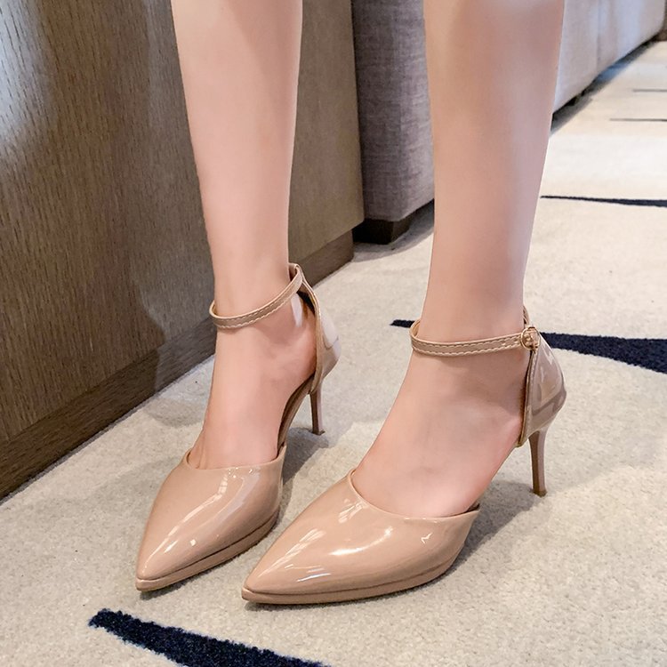 2025 New waterproof platform single shoes for women's summer, new large-sized stiletto high heels, hollow pointed-toe high-heeled sandals for women Application Scenario