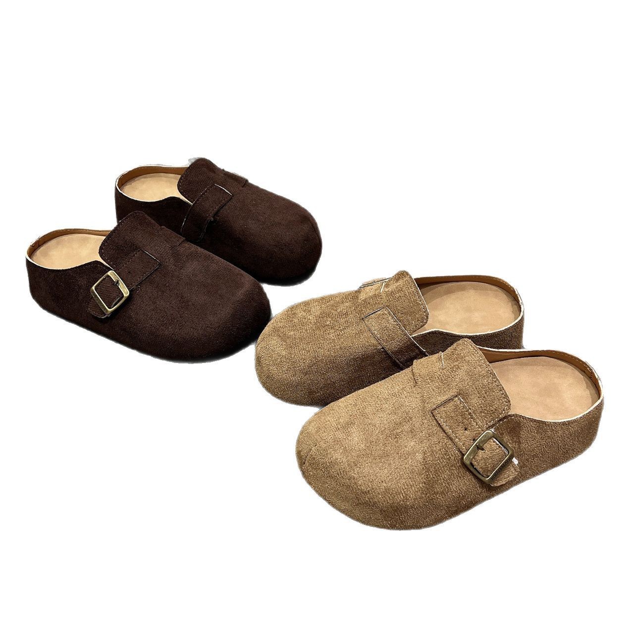 Thick-soled Boken shoes, half-drawn-out women's outerwear 2025 new spring and summer lazy Boken shoes, French half-toe flip-flops Item Picture