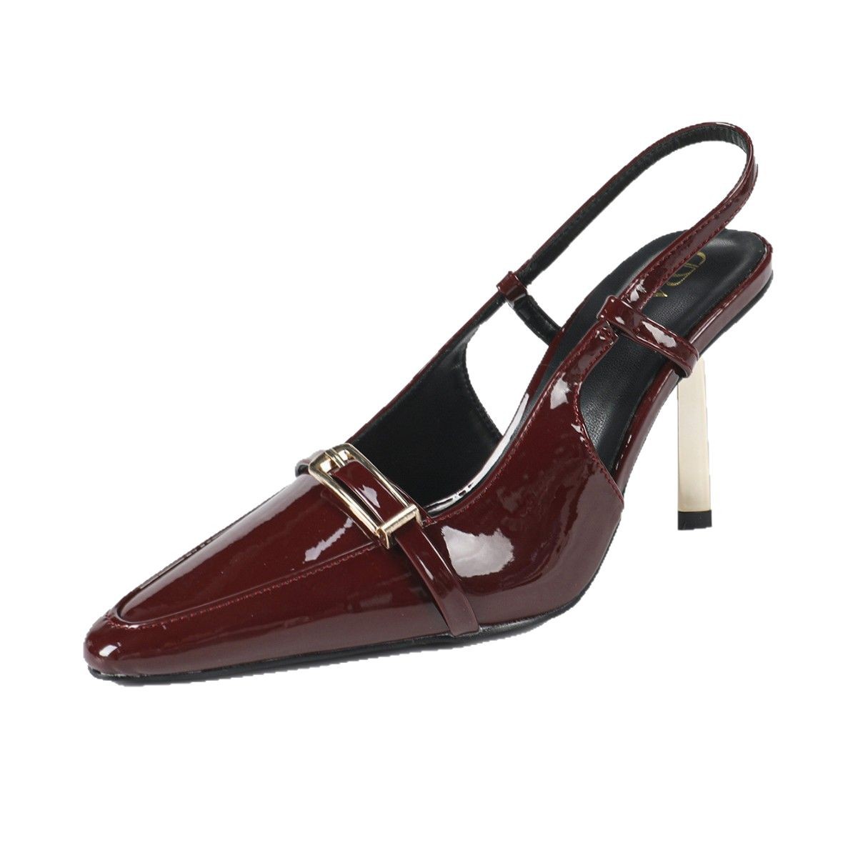 2025 New French patent leather high-heeled, thin-heeled, pointed-toe shoes for export, women's shoes, spring and summer versatile sandals in stock Item Picture