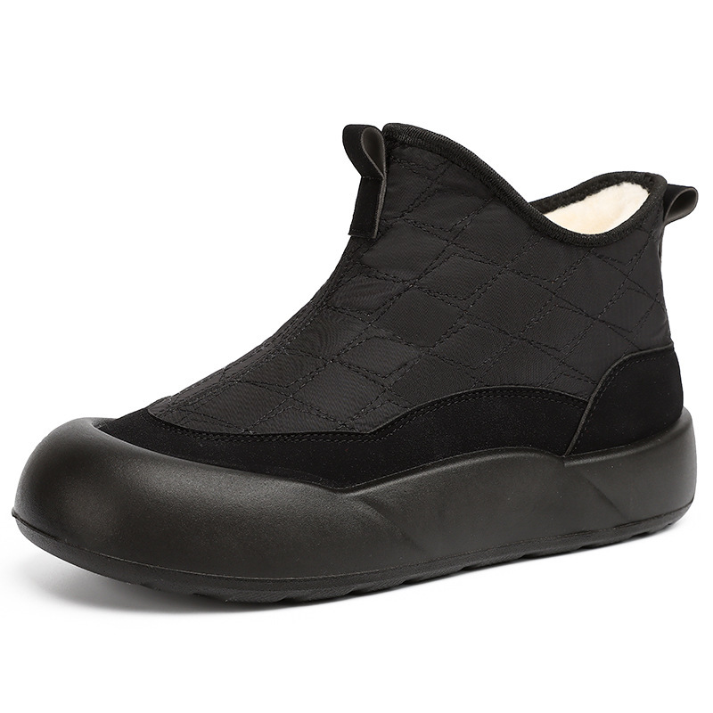 Jinshi Yuan - Women's cotton shoes processing and customization, snow boots, fleece and thickened cotton boots, women's boots, cold-proof and warm boots Item Picture