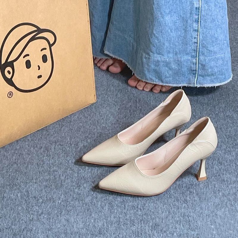 The new pointed-toe high heels for the spring and autumn season of 2025 are comfortable and not tiring for women's feet. They are versatile for women's job interviews details Picture