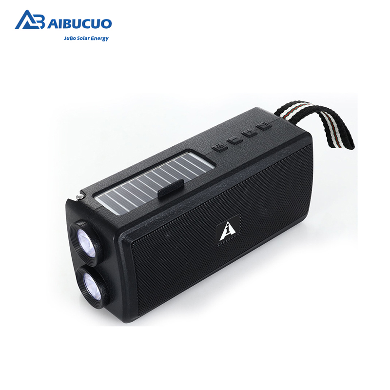 AIBUCUO Jubo AI-157 Bluetooth Speaker, Radio, All-in-one Mini Outdoor Speaker, Dual flashlight Solar speaker details Picture