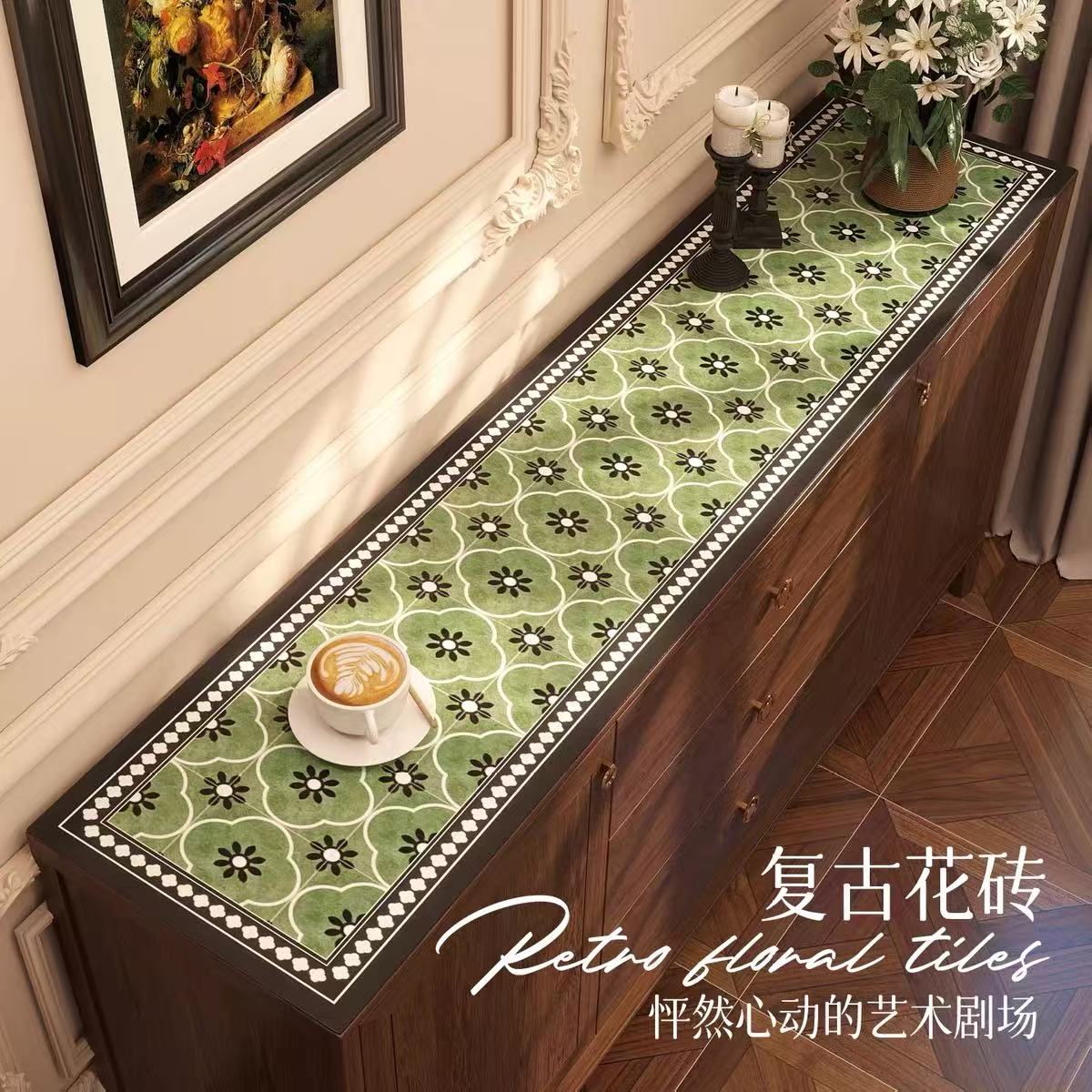 电视柜台面保护垫轻奢高级感餐边柜桌垫茶几桌布防水防油免洗皮革