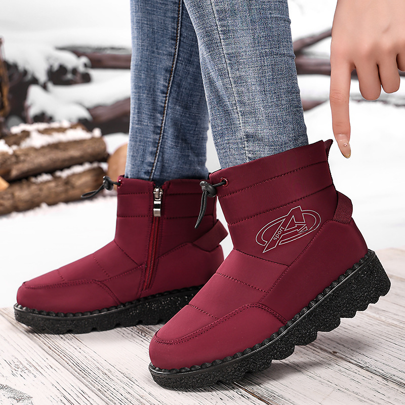 Cross-border export of shoes, women's snow boots, TEMU consignment, cotton shoes, warm cotton boots, fleece and thickened long boots, versatile women's boots full figure