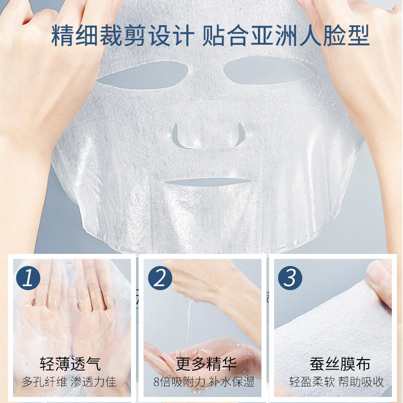 Wholesale single hyaluronic acid hydrating and moisturizing mask, anti-dullness and oil-control silk mask, live yeast freeze-dried powder mask Application Scenario