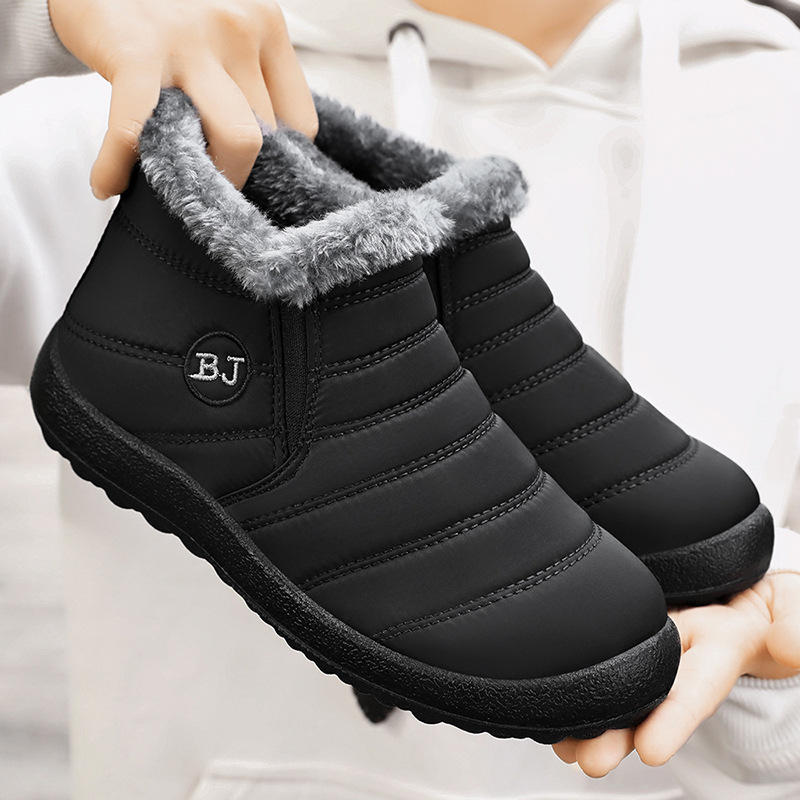 Jinshi Yuan - Women's cross-border processing and customization of cotton shoes, lightweight and warm snow boots, one-foot cotton boots for middle-aged and elderly people details Picture