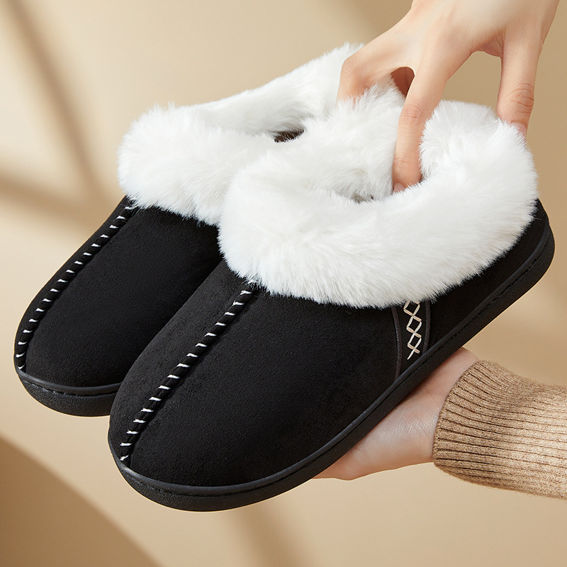 Women's cotton shoes, cross-border TEMU hair replacement with fleece, warm snow boots, versatile women's ankle boots, comfortable and thickened women's cotton boots Specification drawing