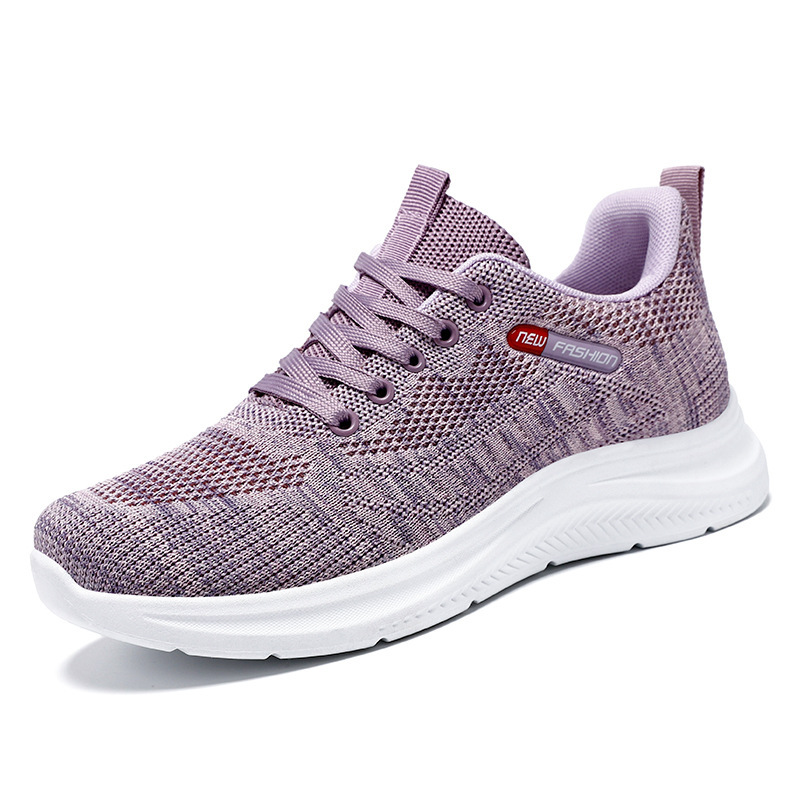 Jinshiyuan: Women's autumn sports shoes with breathable mesh, versatile casual shoes, and fashionable women's shoes with shallow LACES Item Picture